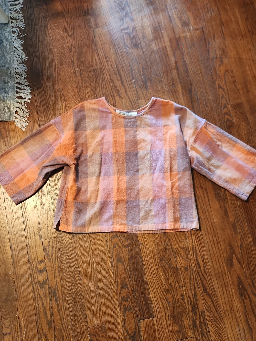 Ace & Jig Patchwork 3/4 Sleeve Top SZ M